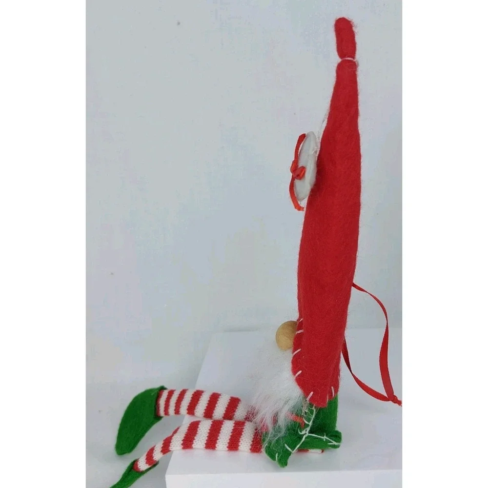 Red Christmas Gnome With Red Hat‎ Dangling Heart And Legs 13